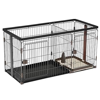 Amazon | 牧小苫＼msmr 犬用ペットケージ トイレ付 サークル
